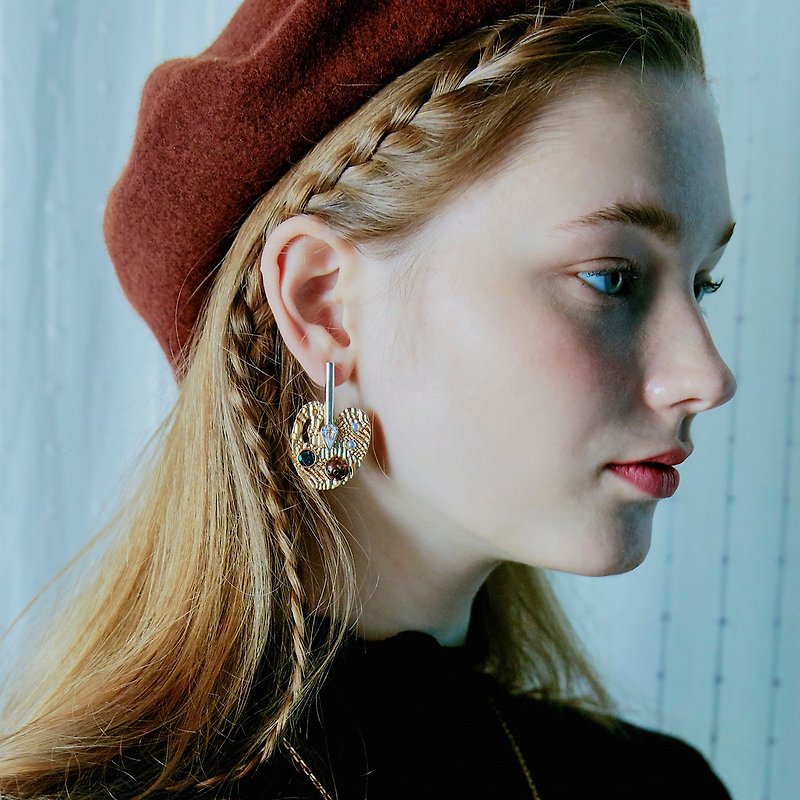 Palette Snowball Earrings 3 - 耳環/耳夾 - 玻璃 