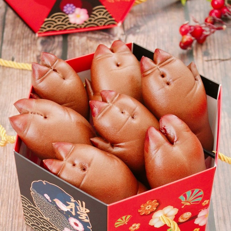 美姬饅頭 豬腳造型饅頭禮盒 一盒6入 - 其他 - 其他材質 咖啡色