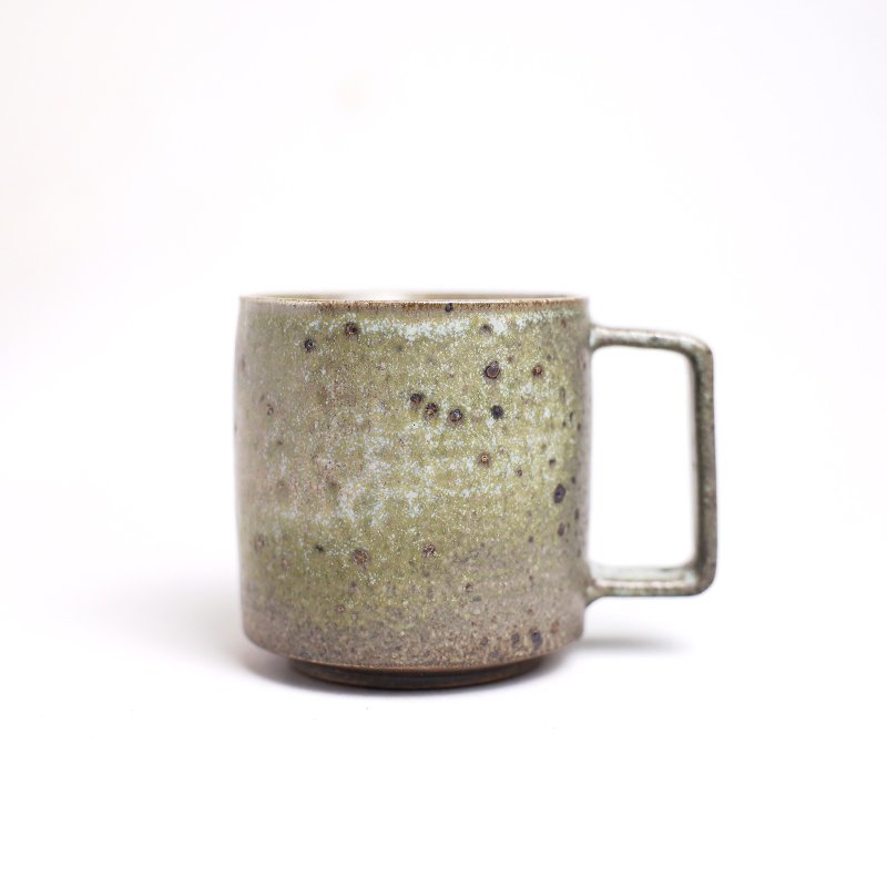 Mingya kiln l wood-fired spot iron ore ash glaze cup iron spot coffee cup mug pottery cup H6 - แก้วมัค/แก้วกาแฟ - ดินเผา สีกากี