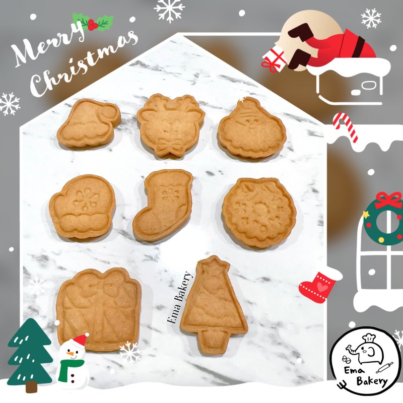 Christmas molded Christmas cookies 48 pieces - Handmade Cookies - Fresh Ingredients 