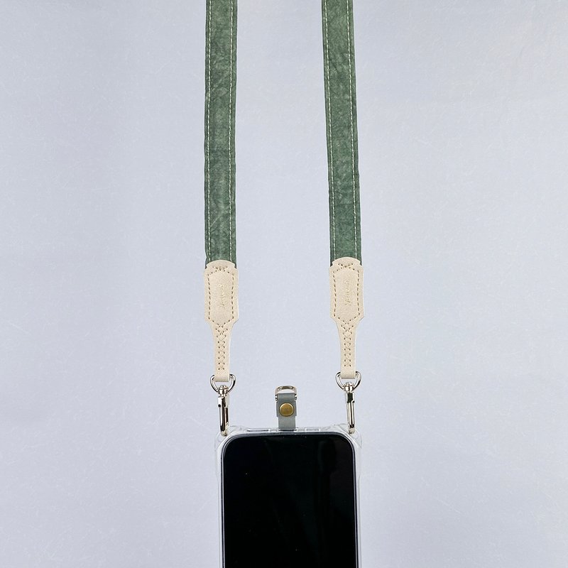 雙扣背帶-舒適1.8cm-綠苔-透氣耐髒有個性 - 手機掛繩/背帶 - 其他材質 多色