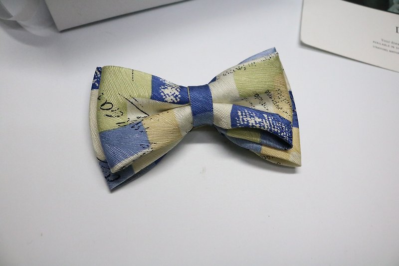 Silk bow tie / double bow / gentleman - Bow Ties & Ascots - Silk Multicolor