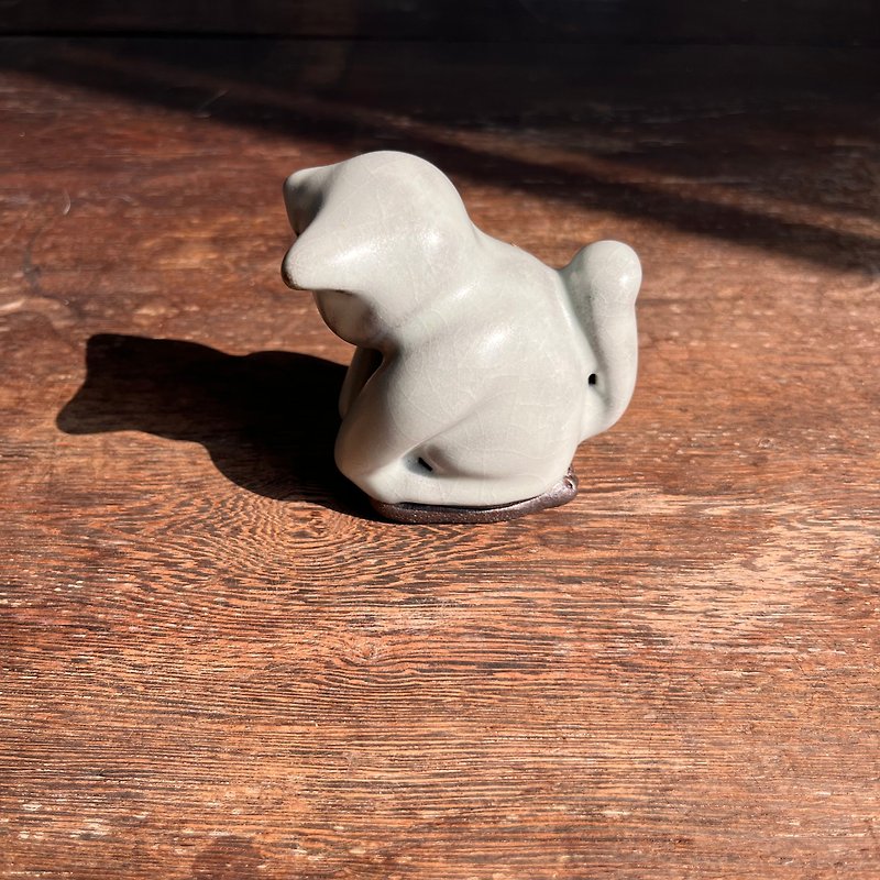 Simi Mom Line/ Si Guo Cat/ Pottery Puppet - ของวางตกแต่ง - ดินเผา ขาว