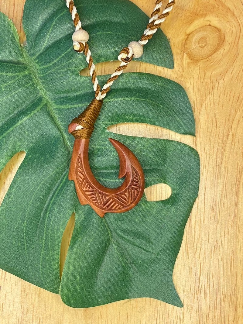 Hand-polished Necklace Maori’s Fishhook Club SFG_CLUB - Necklaces - Other Materials 