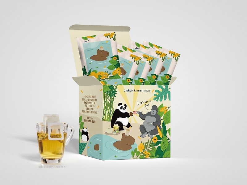 Drip Bag-Osmanthus Oolong Taiwan Tea - Pinkoi Fonmingtea Taipei Zoo co-branding - Tea - Other Materials 