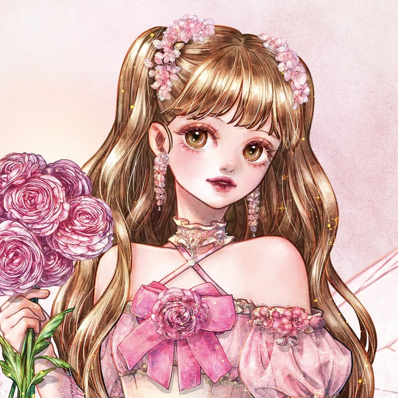 Ranunculus Fairy Stickers (8color) - 貼紙 - 紙 