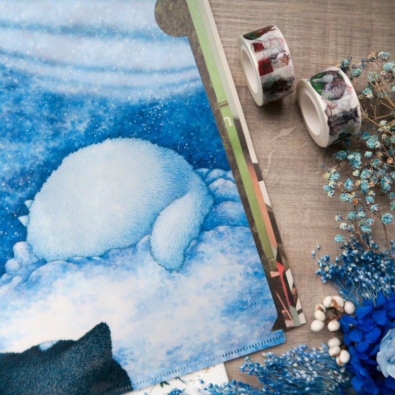 【Cat Maniac】Little Black Big White Series Folder A / Folder - Folders & Binders - Plastic Multicolor