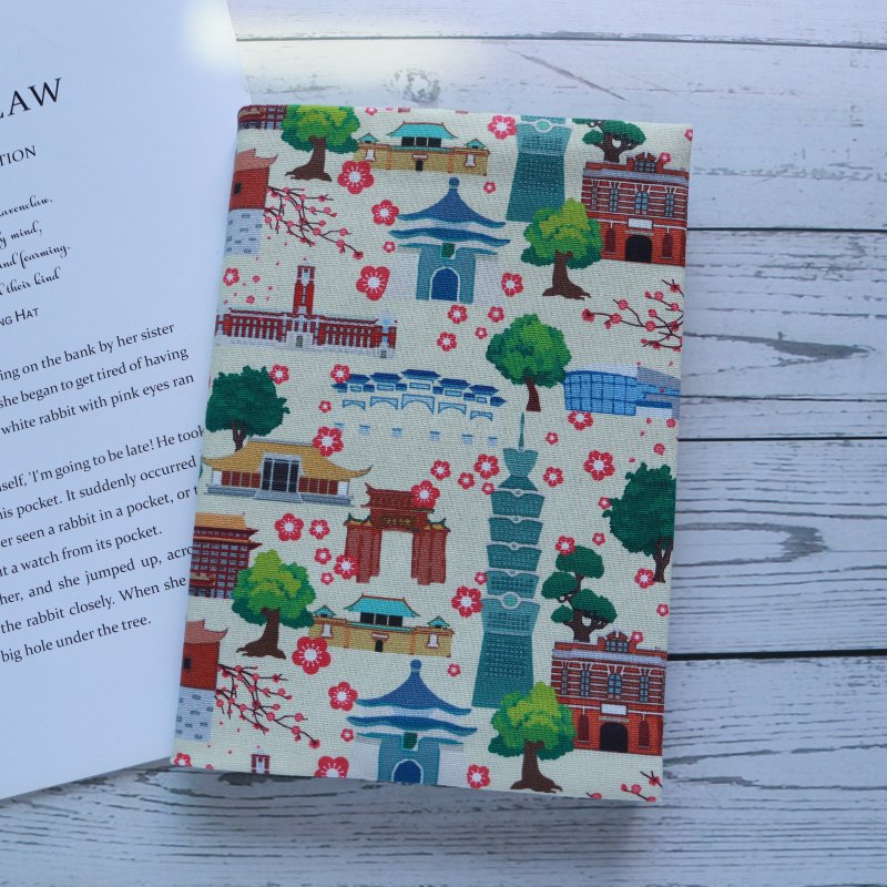 [Taiwan TAIWAN] Book cover, book cover, cloth book cover, adjustable book cover, handmade book cover - ปกหนังสือ - ผ้าฝ้าย/ผ้าลินิน 