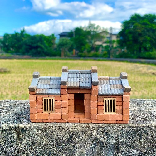 小磚疊疊樂 【DIY材料組合包】一條龍/小磚塊模型/迷你紅磚/台灣傳統築