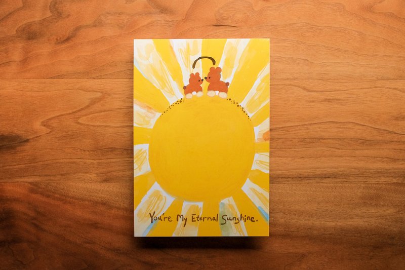 | You're My Eternal Sunshine. | ​​Large gold stamped postcard - การ์ด/โปสการ์ด - กระดาษ สีเหลือง