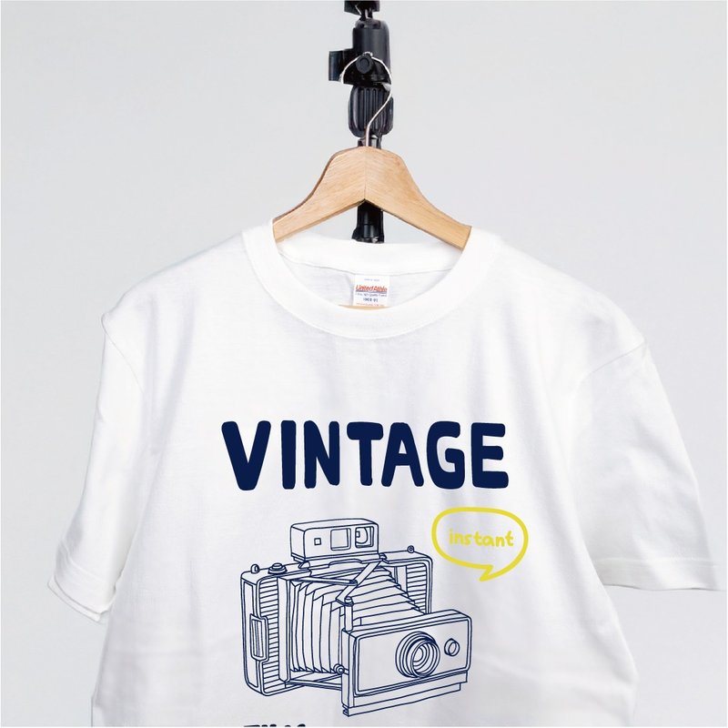 復古拍立得相機 T-shirt | VINTAGE INSTANT CAMERA | A040 - 男装 T 恤 - 棉．麻 多色