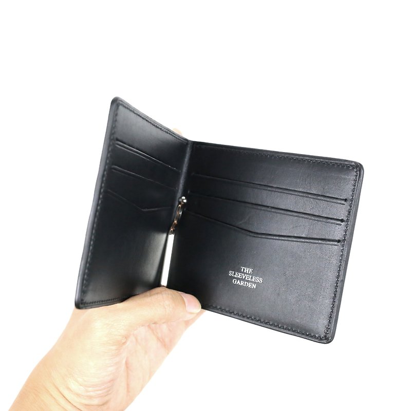 Money clip /Black - กระเป๋าสตางค์ - หนังแท้ สีดำ