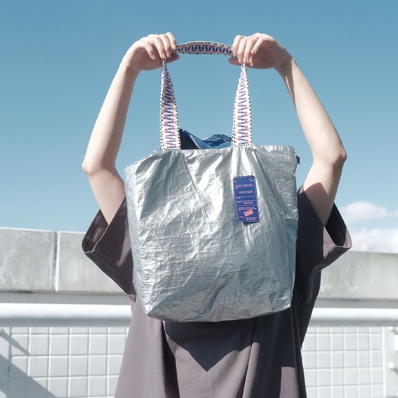 [Slightly Imperfect Clearance] Miyansol Korean Wrinkled Tote Bag (Long Strap) / With Hangtag - กระเป๋าแมสเซนเจอร์ - กระดาษ สีกากี