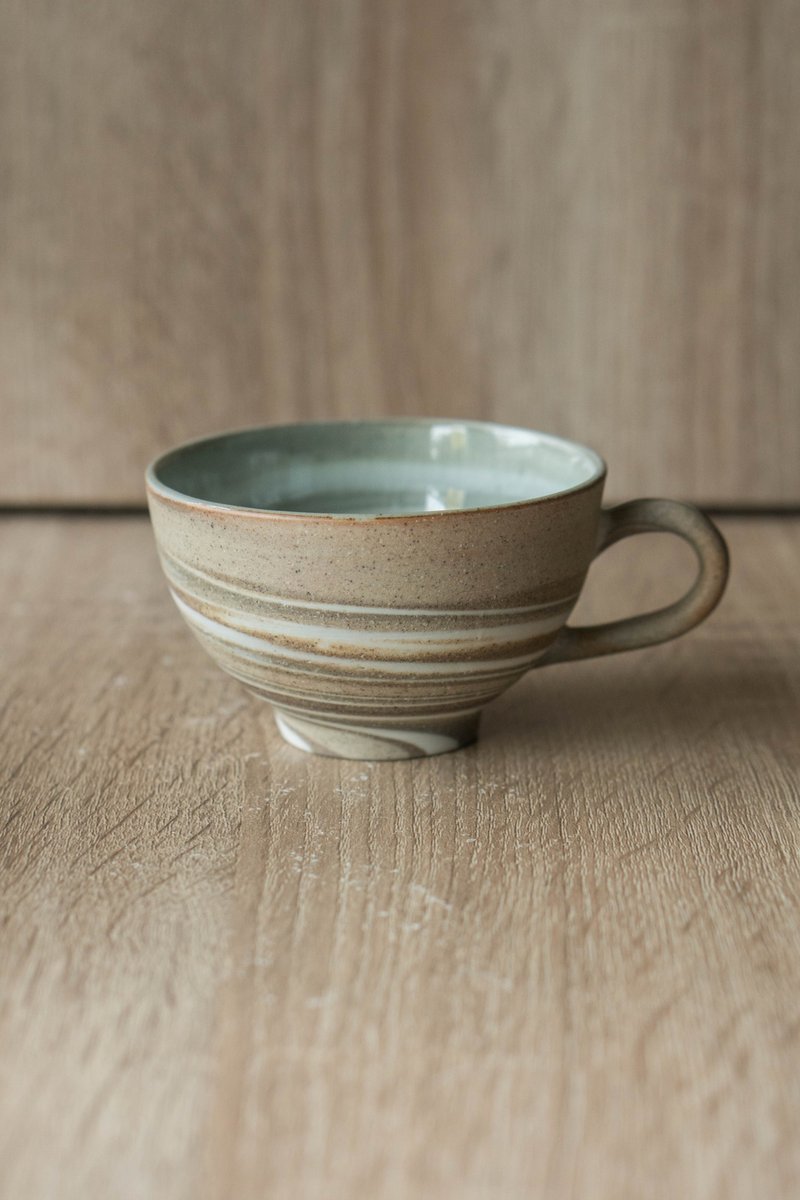 岩石紋咖啡杯 - 咖啡杯/馬克杯 - 陶 卡其色