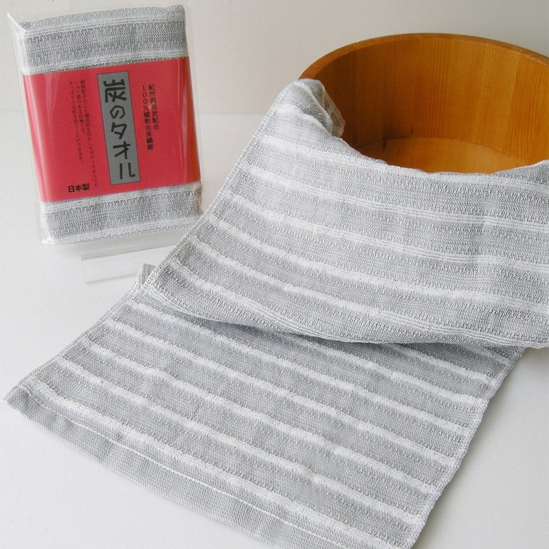 Japan's ORIM Imabari Kishu Bincho charcoal fiber wash towel - ผ้าขนหนู - ผ้าฝ้าย/ผ้าลินิน 