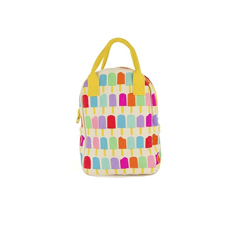 Portable Backpack--Canada Fluf Organic Cotton (Small Popsicle) Gift - กระเป๋าเป้สะพายหลัง - ผ้าฝ้าย/ผ้าลินิน ขาว