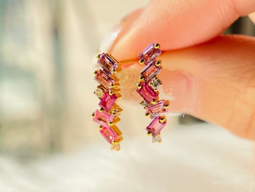 Nozomi Jewelry │尋找美好事物的輕珠寶品牌 粉藍寶耳釘