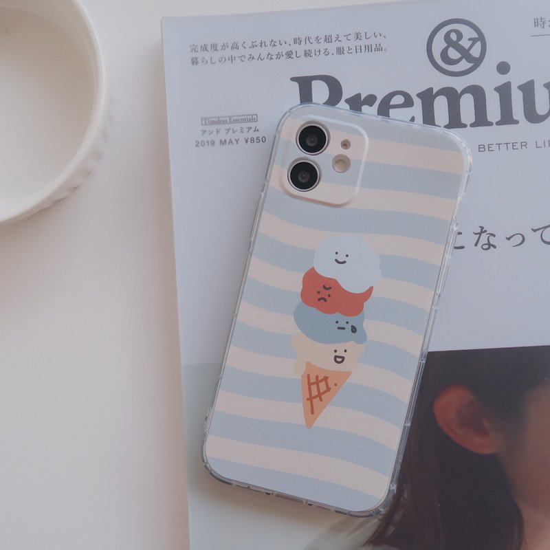 Soft and rotten ice cream-anti-fall air pressure shell iphone6~13 samsung oppo sony - Phone Cases - Plastic Blue