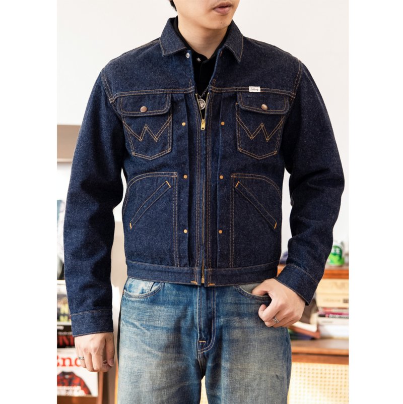 牛仔外套 24MJZ 14oz 60S藍 原色OW 短版剪裁 兩色 Denim Jacket - 男夾克/外套 - 棉．麻 藍色