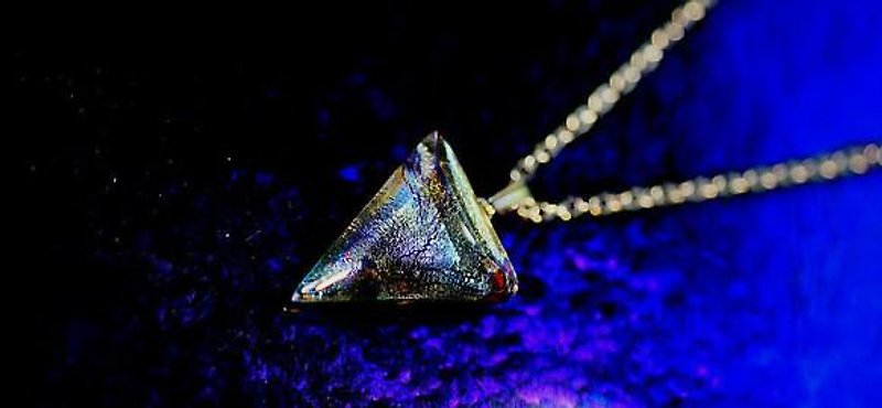 Brocade triangle - Necklaces - Other Metals 