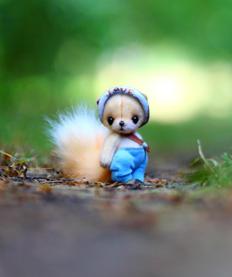 ON ORDER Fox Fairview 9.5 cm fantasy creature toy, creation doll - Stuffed Dolls & Figurines - Other Materials Orange