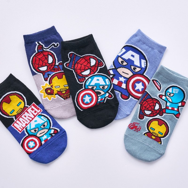 【ONEDER旺達】MARVEL漫威直版襪 台灣製童襪 漫威短襪 - 襪子 - 其他材質 