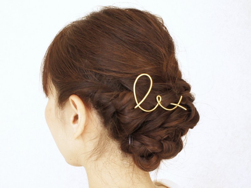Hair clip　Hair accessories　(b) - Hair Accessories - Copper & Brass Gold