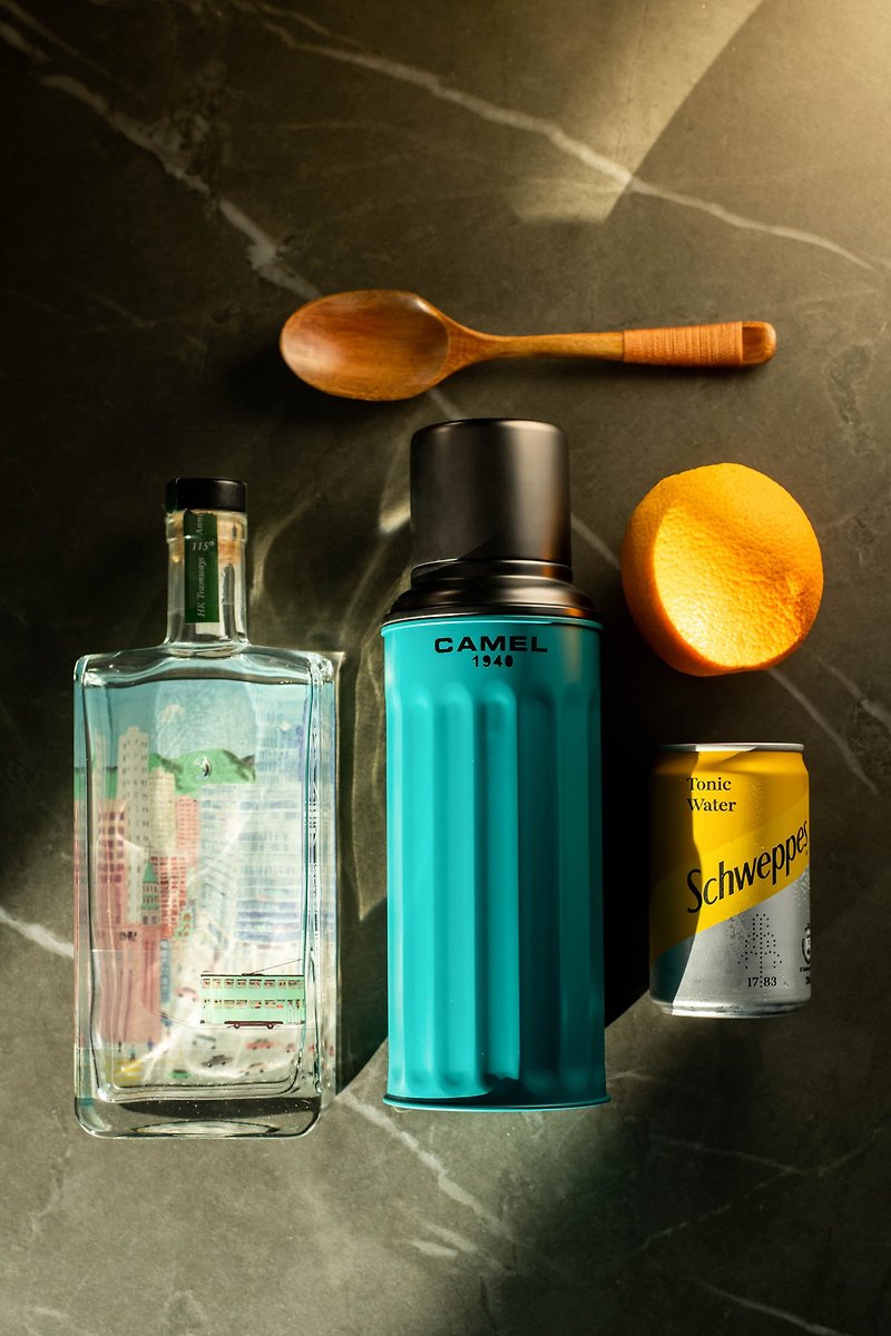 停產 駱駝牌 450ml 玻璃膽真空保溫瓶 經典 112 系列 | 海綠 - 保溫瓶/保溫杯 - 其他材質 藍色