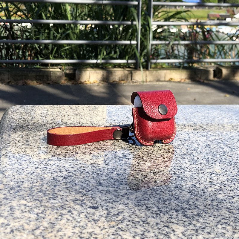 AirPods 2 leather case - อื่นๆ - หนังแท้ สีแดง