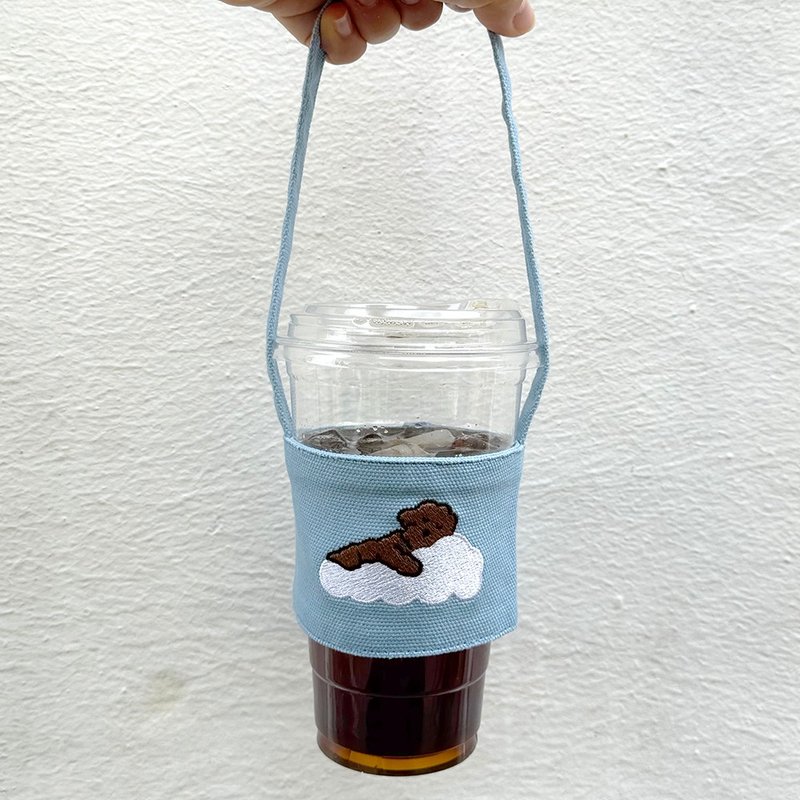 embroidery drink bag | Mori on Cloud - 其他 - 棉．麻 藍色