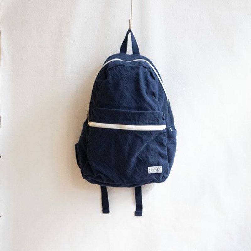 Rucksack L [dark blue] (VC-29L) - Handbags & Totes - Cotton & Hemp Blue