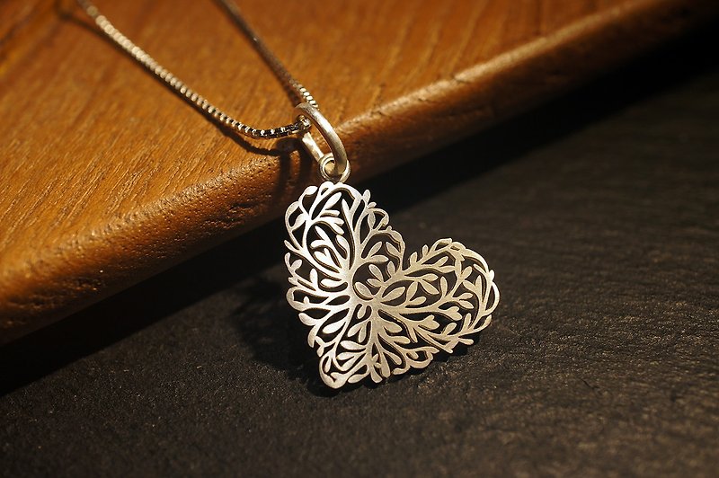 925 Sterling Silver Heart Pendant - Necklaces - Sterling Silver Silver
