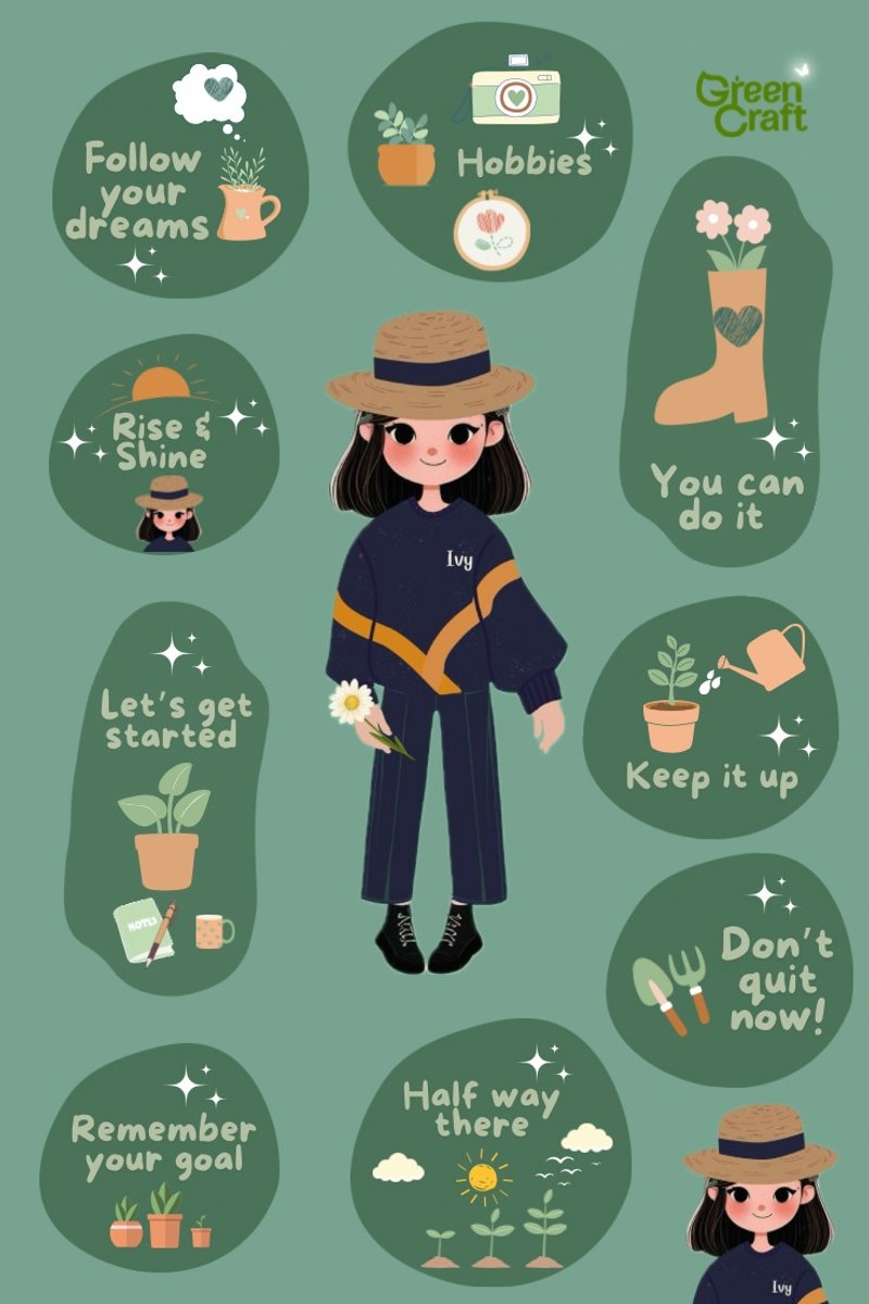 Motivation sticker PET matt Theme Follow your dream - 貼紙 - 防水材質 