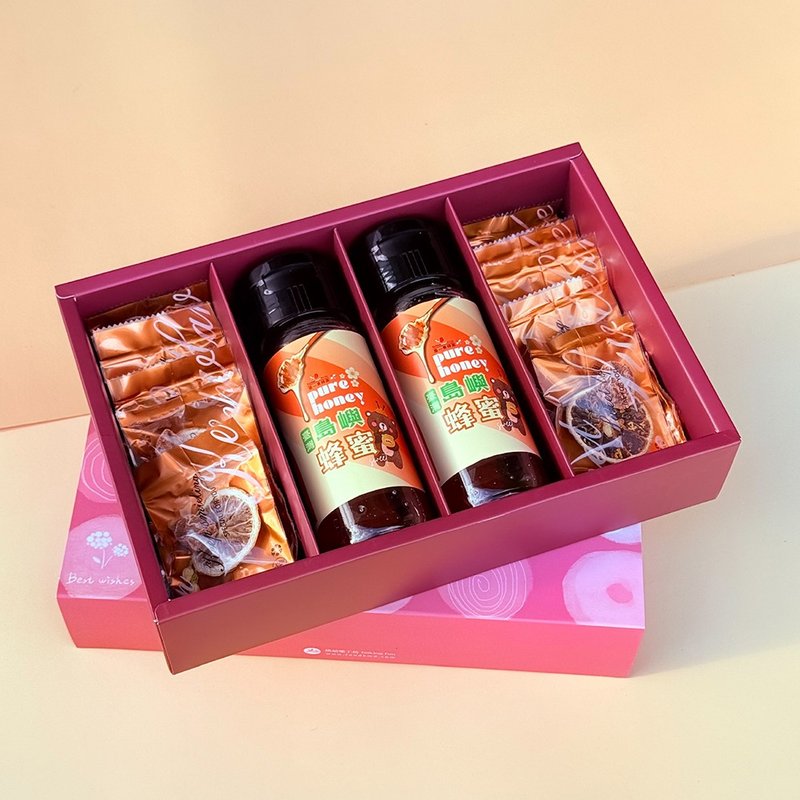 【臺一養蜂園】甜蜜花園禮盒(龍眼蜜、蜂蜜醋、桂花花果、茉莉花) - 蜂蜜/黑糖 - 其他材質 