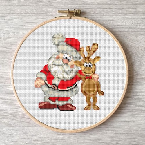Embroidery Dreams 聖誕老人 刺 Santa pattern pdf cross stitch DIY Design Christmas digital Small