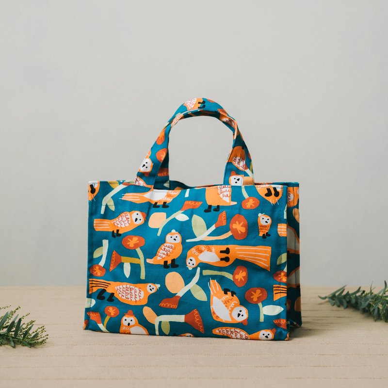 Lunch Bag / Artists Collection / inBlooom x UULIN / Owl / Trukish Blue