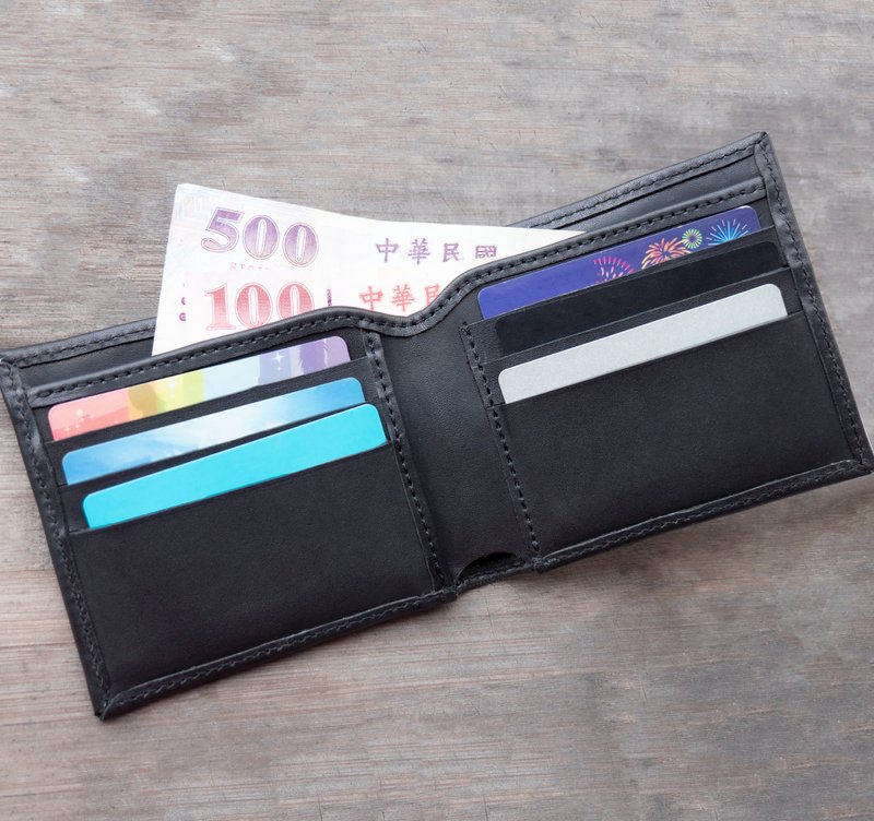 Classic Short Clip / 缺皮CHAPI - Wallets - Genuine Leather Black