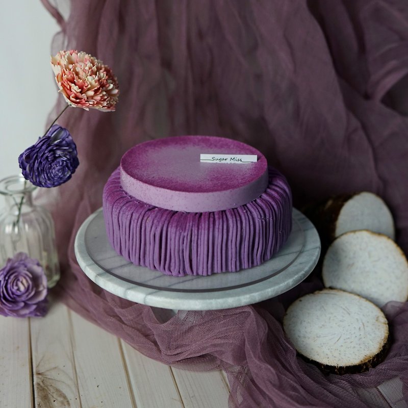 Mother's Day Exclusive - Purple Taro Chiffon Cake 6 inches - เค้กและของหวาน - วัสดุอื่นๆ 