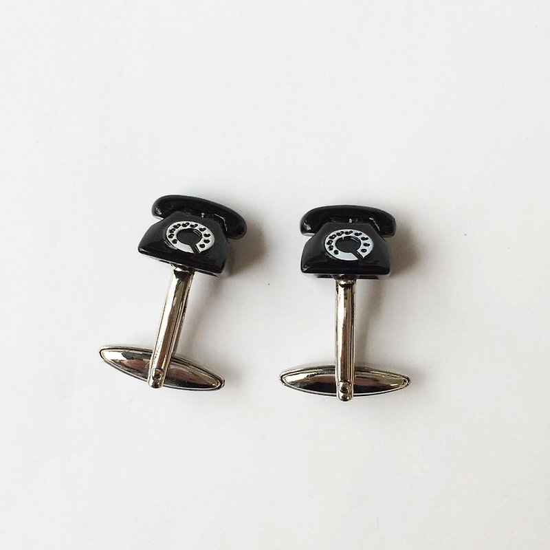 Old Telephone Cufflink - Cuff Links - Other Metals 