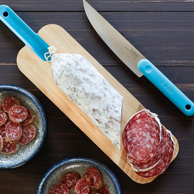 Italian trebonn Artù portable knife and cutting board storage set (meat cleaver 18cm) - มีด - สแตนเลส หลากหลายสี