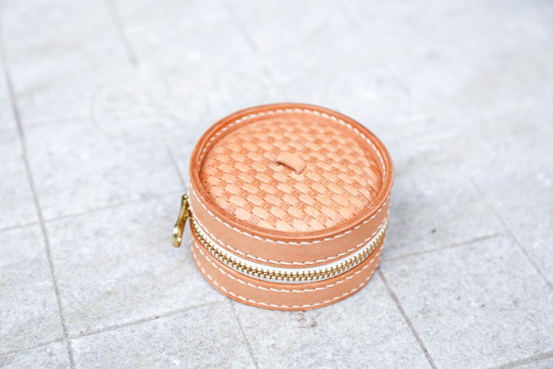 Leather steamer coin purse - กระเป๋าใส่เหรียญ - หนังแท้ 