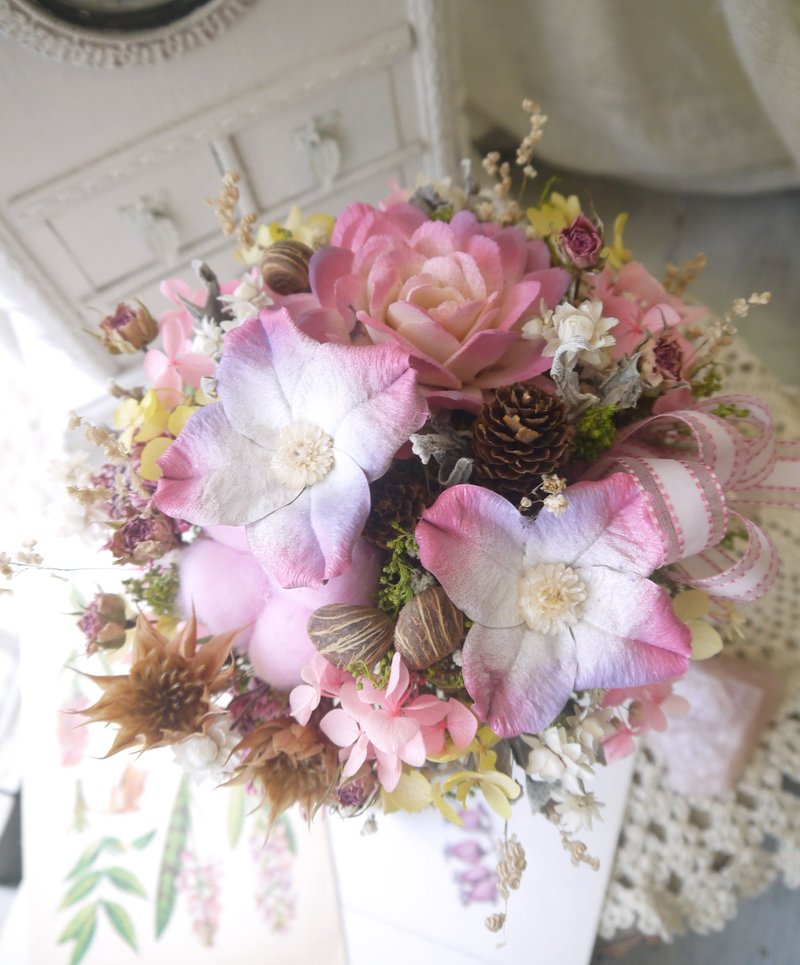 Little bunny. Pink color. Birthday. Promotion. Immortal flower. Dried flower gift. - Dried Flowers & Bouquets - Plants & Flowers Pink
