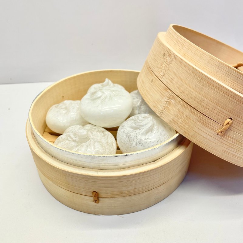 包你沒湯 /組  台灣玻璃藝術 手工玻璃擺飾 - 公仔/玩偶 - 玻璃 白色