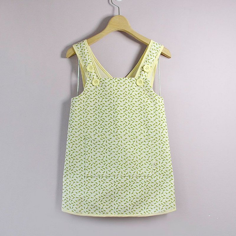 兒童圍裙-130/台灣八哥4號/橄欖綠 - 圍裙 - 棉．麻 綠色