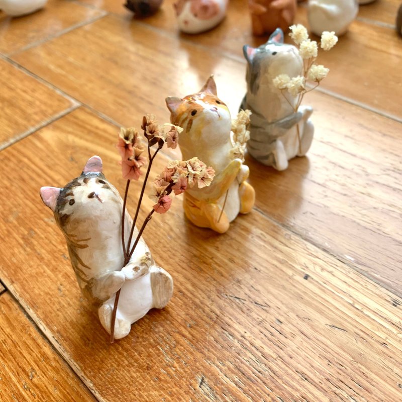 Cat Elf - Stuffed Dolls & Figurines - Clay White