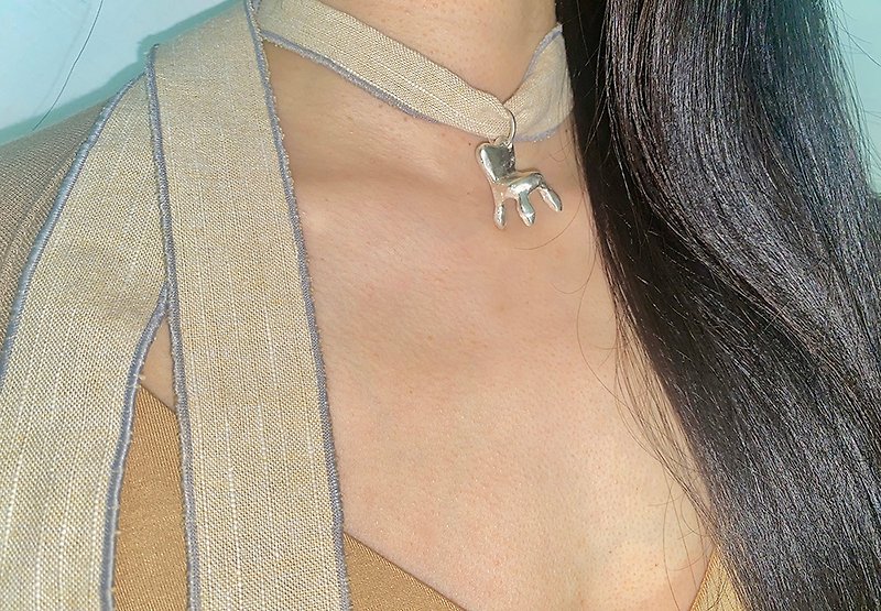 comfy chair necklace 1 - Necklaces - Silver Silver