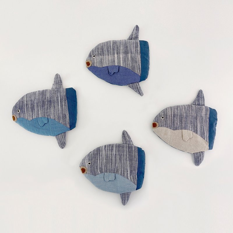 Sleepwalking Zoo_Relief Compression Pillow_Captain Sunfish Bobo_Eye Pillow/Hand Cushion - Stuffed Dolls & Figurines - Cotton & Hemp Blue