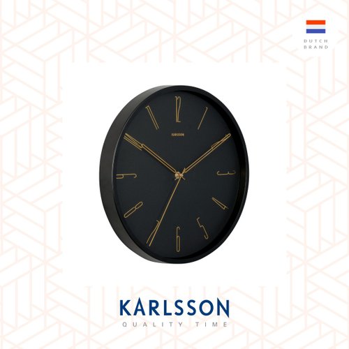 Ur Lifestyle 荷蘭Karlsson, Wall clock 35cm Belle Numbers black