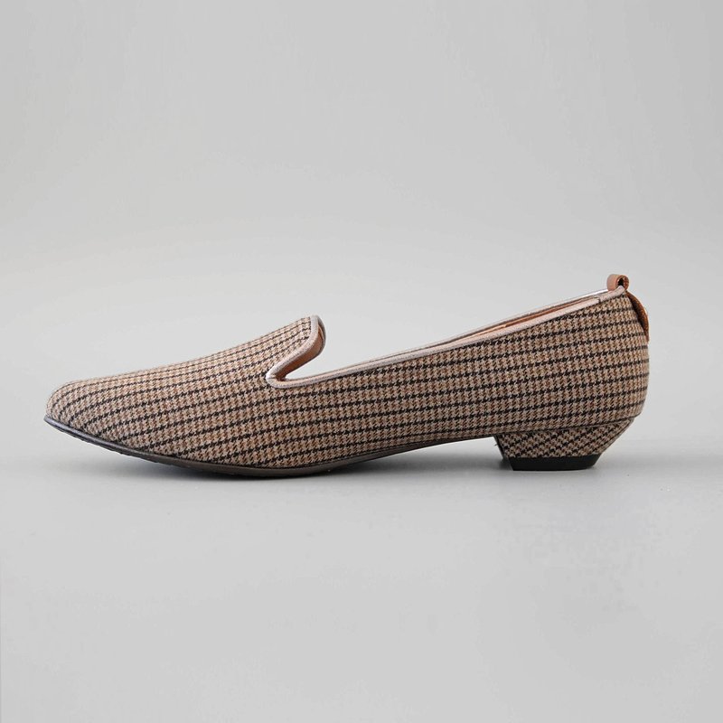 Grid Loafers(低跟) 英倫系 | WL - 女牛津鞋/樂福鞋 - 棉．麻 多色