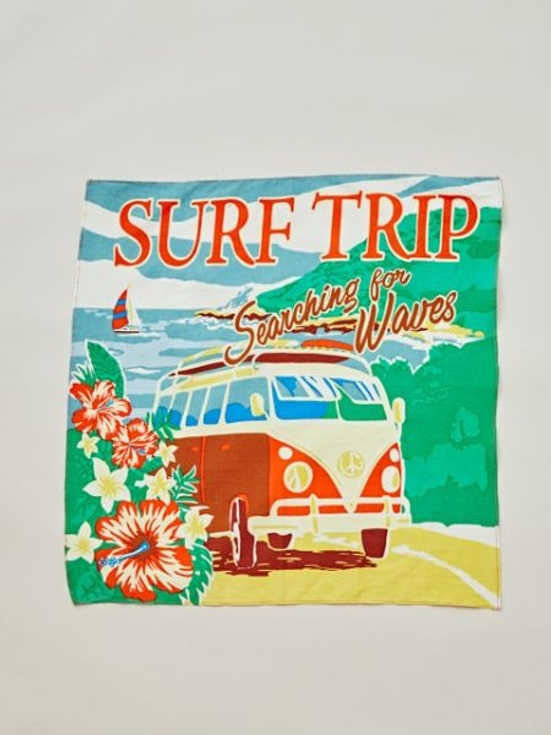 【預購中】✱夏威夷巴士方巾✱(兩色) 4ISP7250 - 其他 - 棉．麻 多色